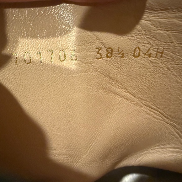 Gucci GG Canvas with Chocolate Leather and Mettalic Accents Booties 38.5 - Picture 2 of 9